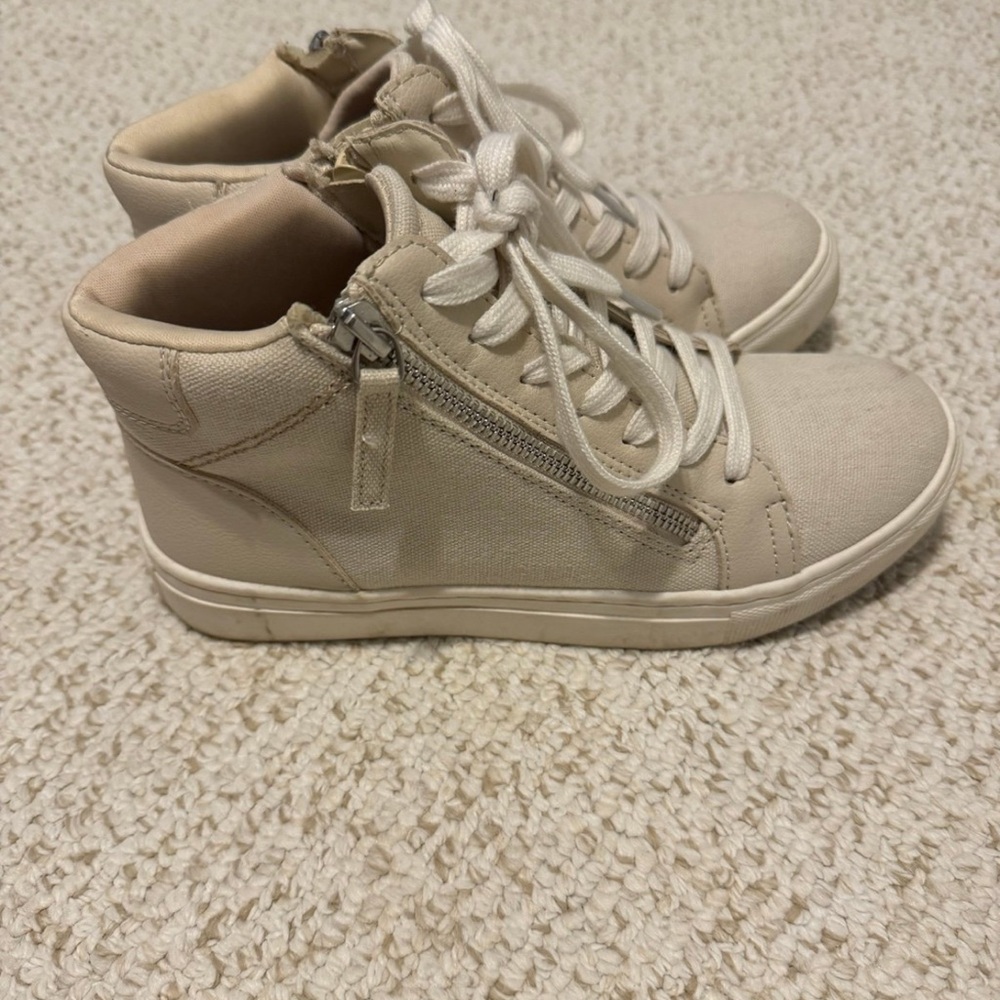 Target Cream High-Top Sneakers
